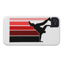BBOY Steigungsrot/Schwarzes iPhone 4 Fall iPhone 4 Case-Mate Hülle