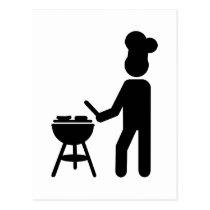 BBQ barbecue Cook chef postkarten
