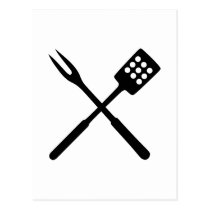 BBQ barbecue Cutlery postkarten