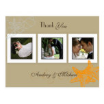 Beach Wedding Photos Thank you postcards postkarten