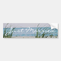 Beachy Hochzeit - Autoaufkleber