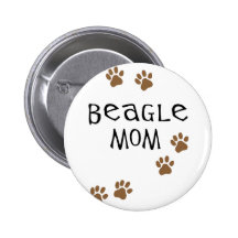 Beagle-Mamma Anstecknadelbuttons