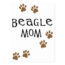 Beagle-Mamma Postkarte