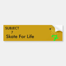 BEASR, SUBJECT7, Skate für das Leben Auto Aufkleber