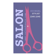 Beautician-Schönheits-Salon-Eleganz-moderne Schere Visitenkartenvorlagen