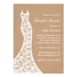 Beautiful Lace & Burlap Bridal Shower Invitation einladungen