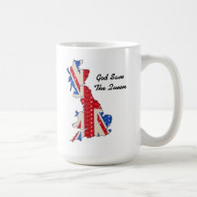 Becher-BRITISCHE Flagge God Save the Queen Tassen
