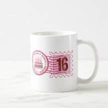 Becher der Geburtstags-Briefmarken-16 Kaffee Tassen