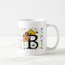 Becher des Monogramm-"B" Kaffee Tassen