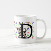 Becher des Monogramm-"D" Tassen