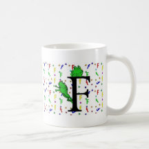 Becher des Monogramm-"F" Kaffeetassen