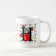 Becher des Monogramm-"H" Kaffee Tasse