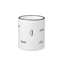 Becher des smiley WTF Teetasse