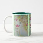 Becher-Halt und riechen die Rosen Tee Tasse