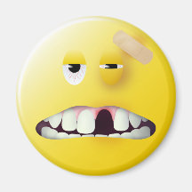 Becher-Schuss-Smiley Kühlschrankmagnete