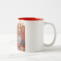 Becher, Vegetarismus, Teufel, Engel, Gott Tee Haferl