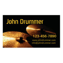 Becken, John-Schlagzeuger, www.johndrummer.cominfo Visitenkartenvorlagen