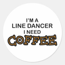 Bedarfs-Kaffee - Linie Tänzer Aufkleber