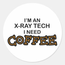 Bedarfs-Kaffee - Röntgenstrahl-Technologie Runde Sticker