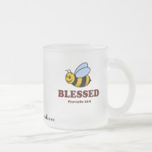 BEE Blessed Agrainofmustardseed.com Bumble Bee Mug