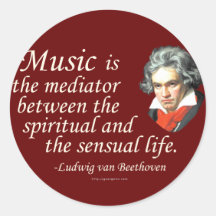 Beethoven auf Musik Sticker