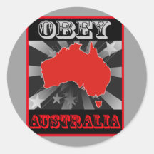 Befolgen Sie Australien Runder Aufkleber