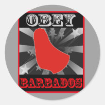 Befolgen Sie Barbados Aufkleber