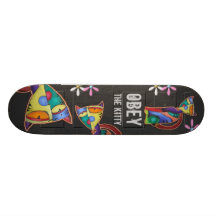 Befolgen Sie das Miezekatze-Skateboard Personalisiertes Skatedeck