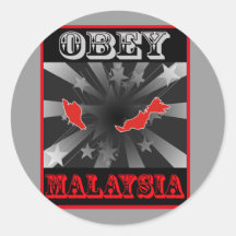 Befolgen Sie Malaysia Runde Aufkleber
