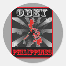 Befolgen Sie Philippinen Runder Sticker