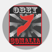 Befolgen Sie Somalia Runde Aufkleber