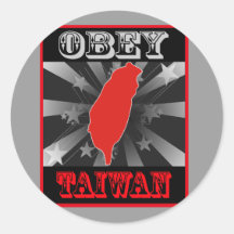 Befolgen Sie Taiwan Runde Aufkleber