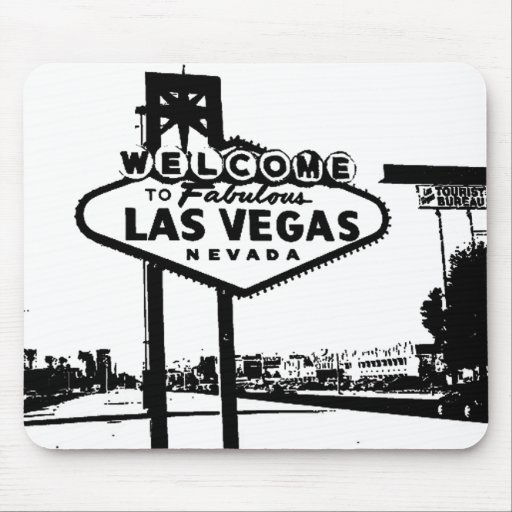 Begrüßen Sie zur Las Vegas-vektorgraphik Mousepad
