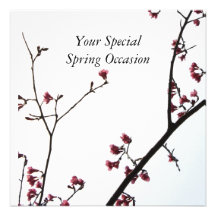 Begrüßungsfrühling/orientalische Zen-Anlass-Flora Ankündigungskarten