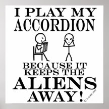 Behält Außerirdische-wegakkordeon Poster