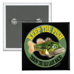 Behalten Sie die Fisch-Fischen-T-Shirts Button
