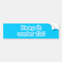 Behalten Sie es unter 140 Charakteren Autosticker