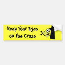 Behalten Sie Ihre Augen auf dem Kreuz Auto Sticker