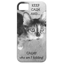 BEHALTEN Sie RUHE u.… lustiger Katze iPhone Fall Etui Fürs iPhone 5