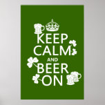 Behalten Sie Ruhe und Bier auf (Iren) (irgendeine  Posterdrucke