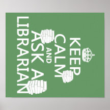 Behalten Sie Ruhe und fragen Sie einen Bibliotheka Posterdrucke