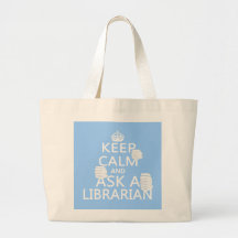 Behalten Sie Ruhe und fragen Sie einen Bibliotheka Tragetasche