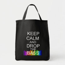 Behalten Sie Ruhe und lassen Sie den Baß fallen Taschen