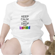 Behalten Sie Ruhe und lassen Sie den Baß fallen Baby Strampler