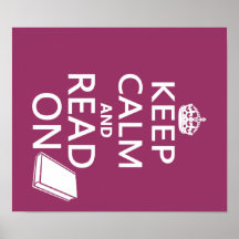 Behalten Sie Ruhe und lesen Sie an Plakate