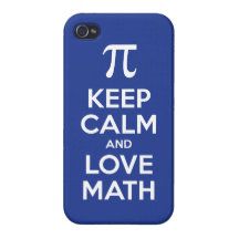 Behalten Sie Ruhe und Liebe-Mathe (Reflexblau) Hülle Fürs iPhone 4
