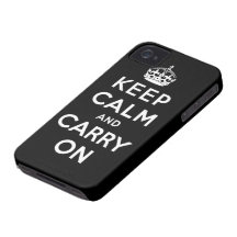 behalten Sie Ruhe und machen Sie Vorlage weiter Case-Mate iPhone 4 Hülle