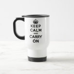 behalten Sie Ruhe und machen Sie Vorlage weiter Teetasse