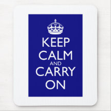 Behalten Sie Ruhe und machen Sie weiter: Marine-Bl Mousepads