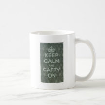 Behalten Sie Ruhe und machen Sie weiter Kaffee Tassen